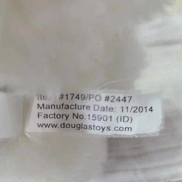 Douglas Cuddle Toy Plush Dog Stuffed Animal Bichon Frise White 8" 2014 #1749 - Picture 8 of 8